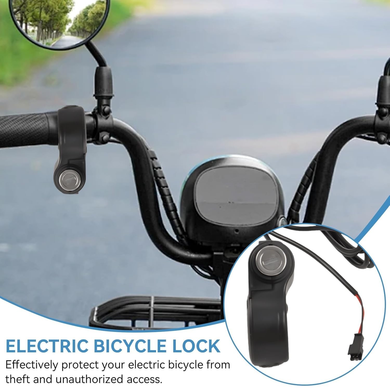 E-Bike Thumb Throttle with Key Ignition Switch for Effortless Control