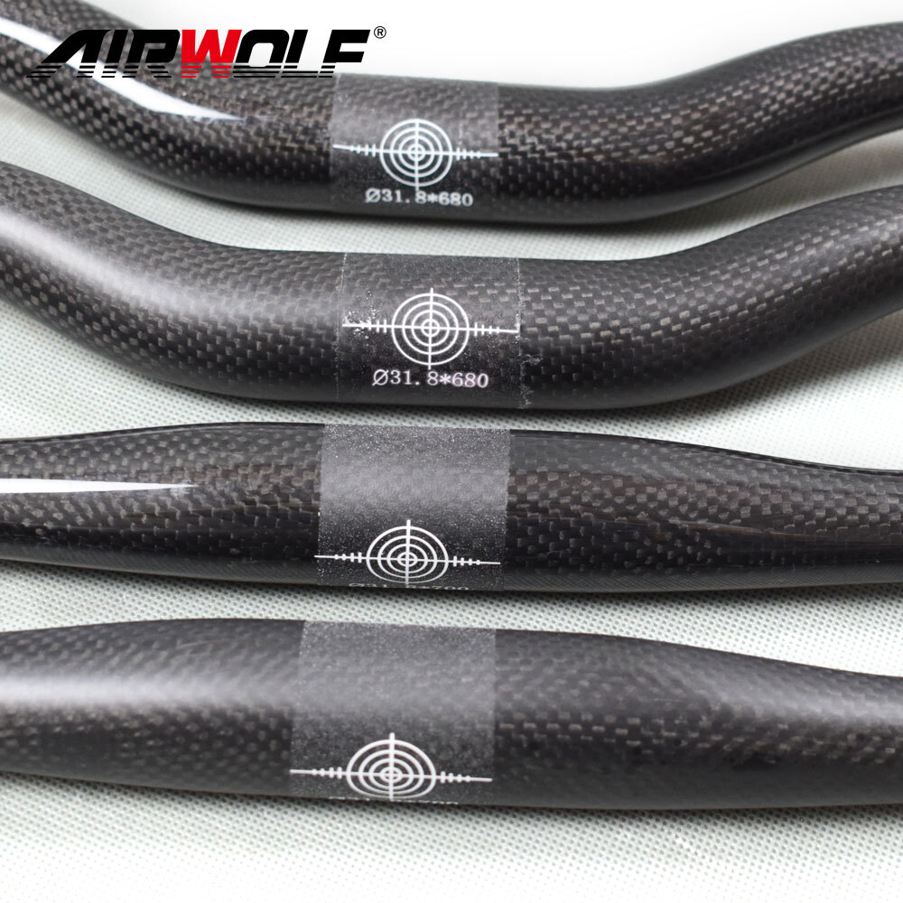 Carbon Fiber Bicycle Riser/Flat bar 31.8mm MTB Mountain Road Bike Handlebar 3K