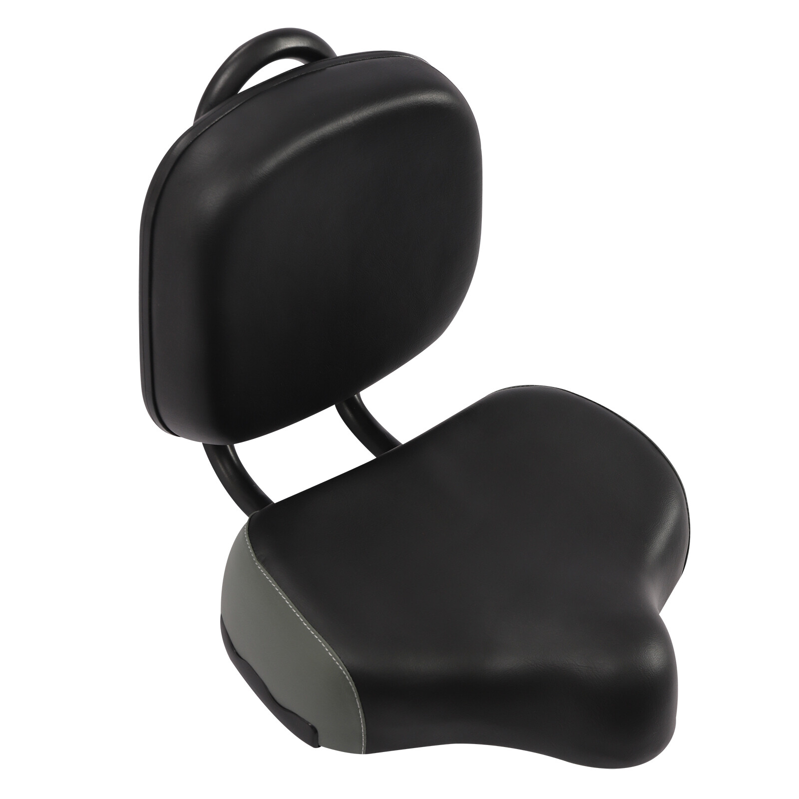 Bike Saddle Seat w/ Backrest Bicycle Extra Wide Comfort PU Soft Pad 11.5″x9.5″