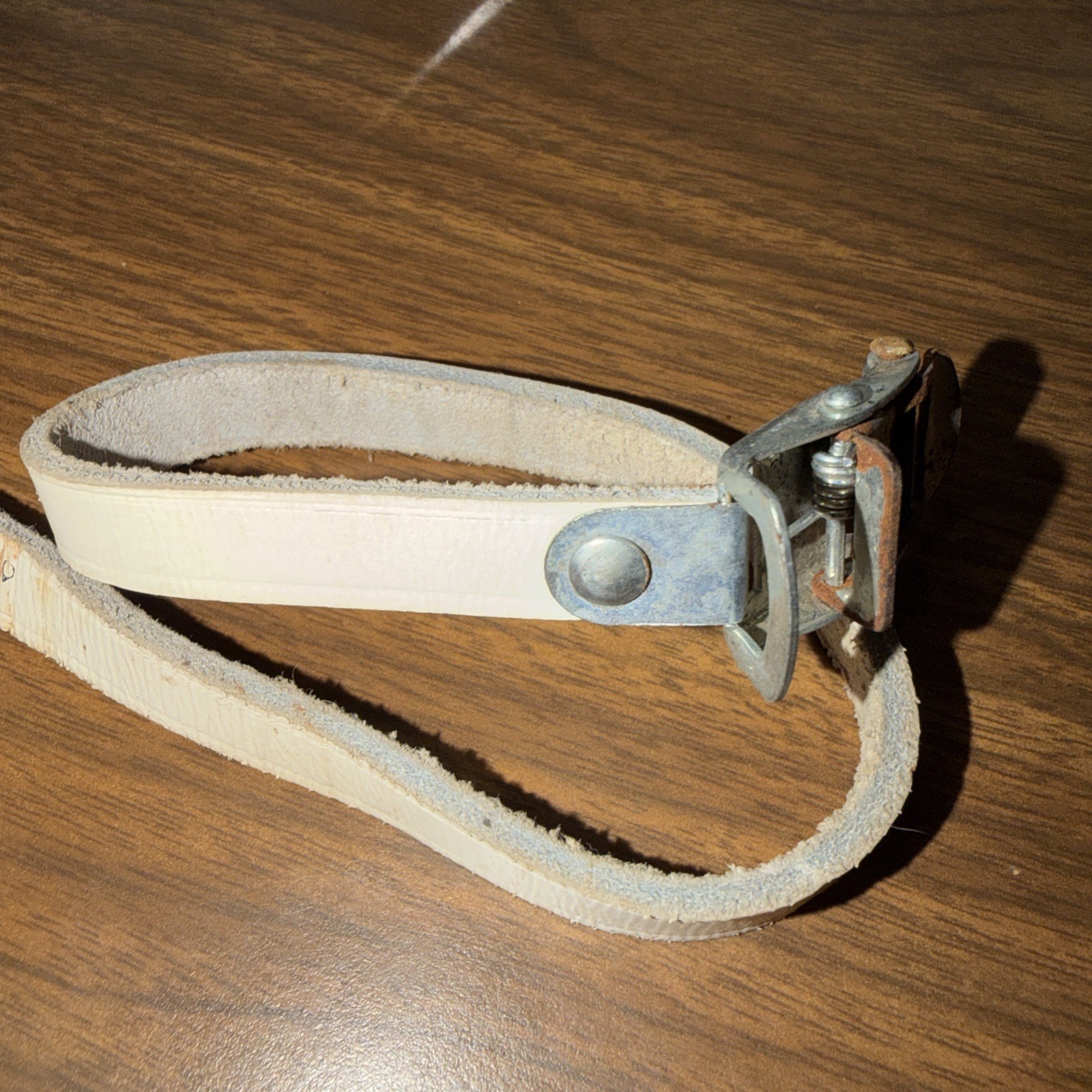 Vintage Christophe Road Bike Toe Cages Clips w/Lapize Leather Straps France