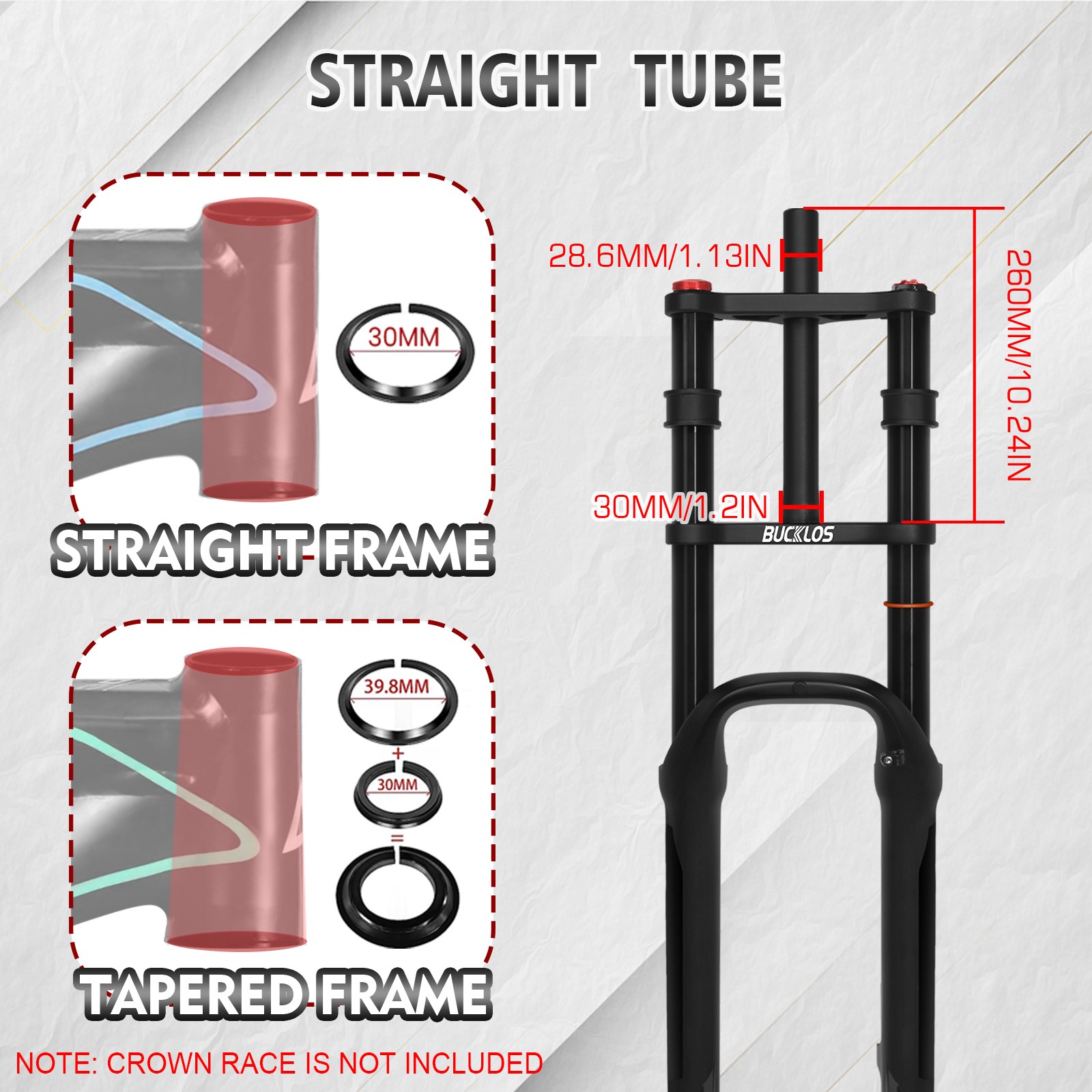 26″x4.0″ Electric/Fat/Mountain Bikes Fork Dual Crown Air Spring Suspension Forks