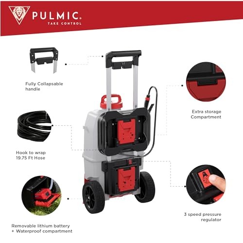 PULMIC Electric Sprayer Pegasus 35. 9.25-Gallon Cart 9 Gal Cart Sprayer