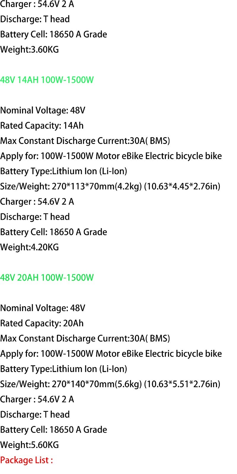 36V 48V Ebike Battery with 30A BMS for Electric Bike Scooter UL 2271 Certificate
