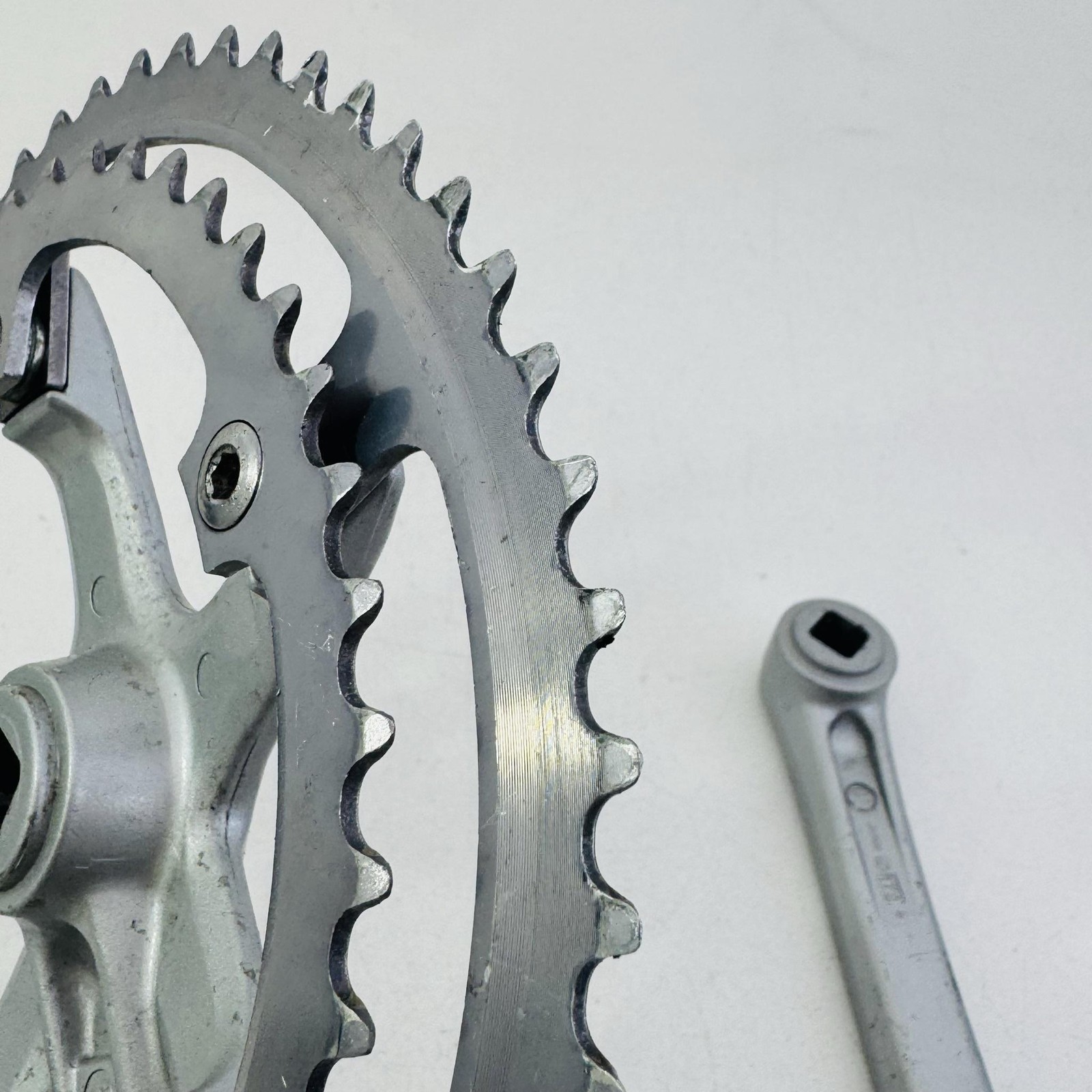 Vintage Sakae EDGE Double Crankset 170mm 52/42T Square Taper Road Bike Japan A83