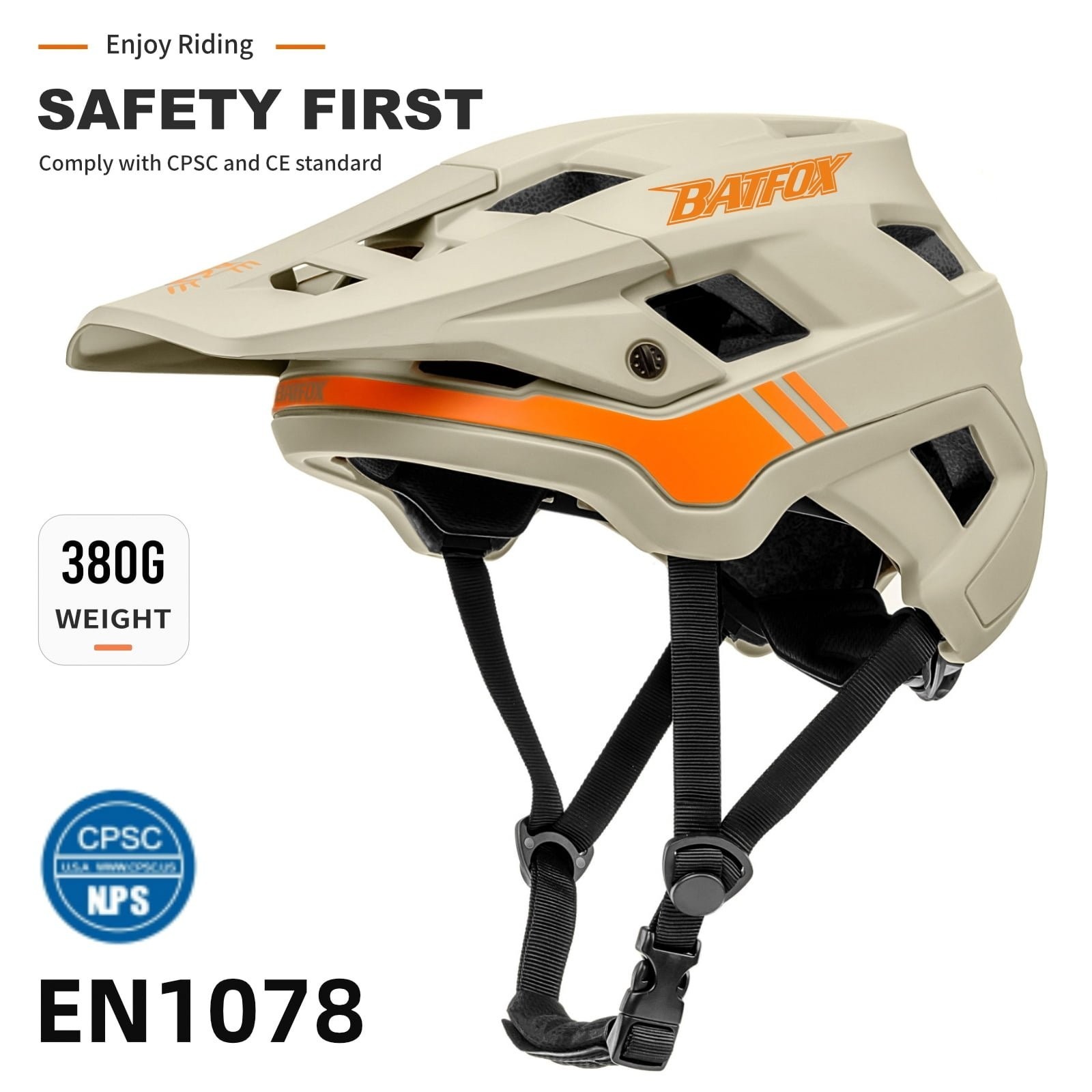 BATFOX MTB Helmet Bike Helmets for Men & Women Enhanced Impact Protection, XL
