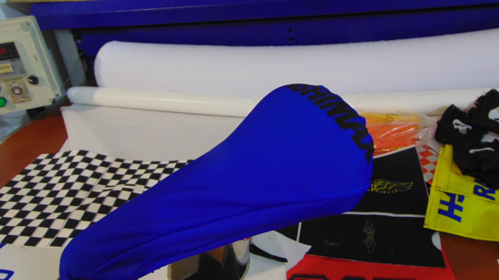 BMX Bicycle Seat Cover Vintage Kashimax Bike Saddle Cover Old School BMX Blue