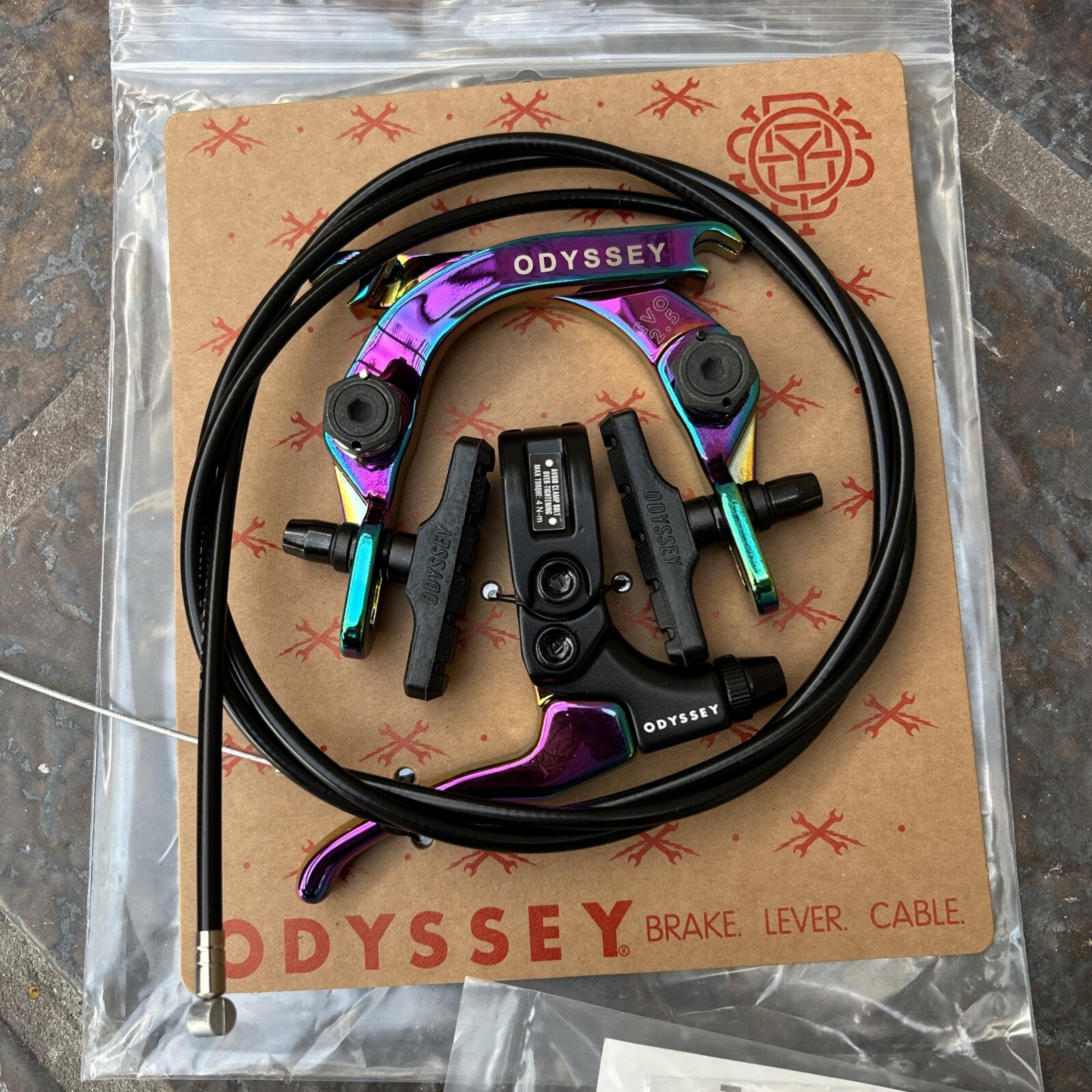 ODYSSEY BMX EVO 2.5 BICYCLE U-BRAKE KIT OIL SLICK JET FUEL LIMITED EDITION