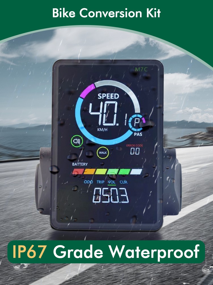Compact Waterproof M7C-2 Ebike Display with UART 2 Backlit Electric Bike LCD