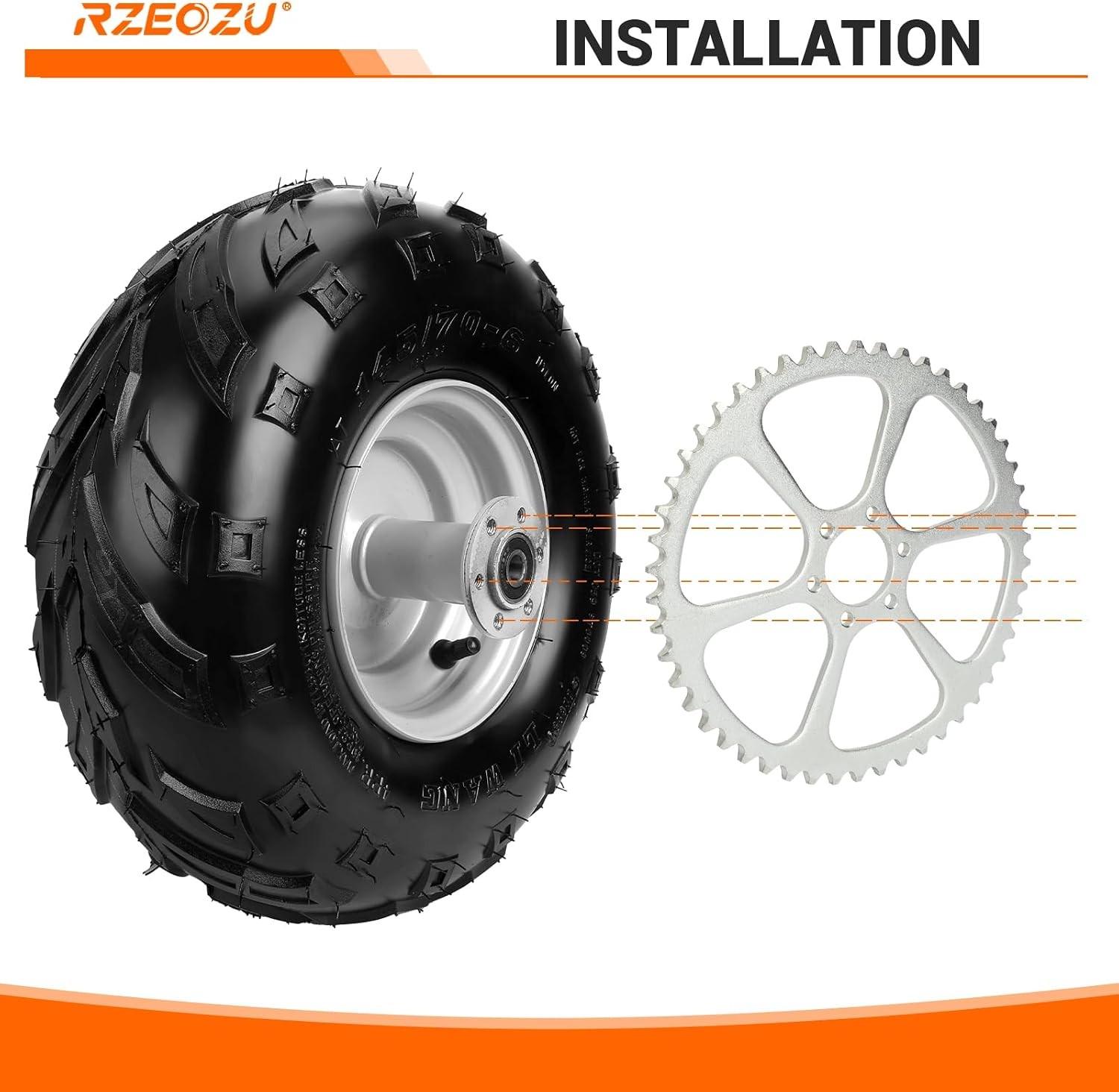 50 Tooth Rear Sprocket 420 Chain Compatible with #40 41 420 Chain Coleman CT100U