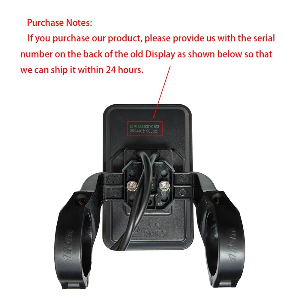 EBike LCD Display Vertical Screen YL81F Bicycle Computer E-Bike Conversion Kit