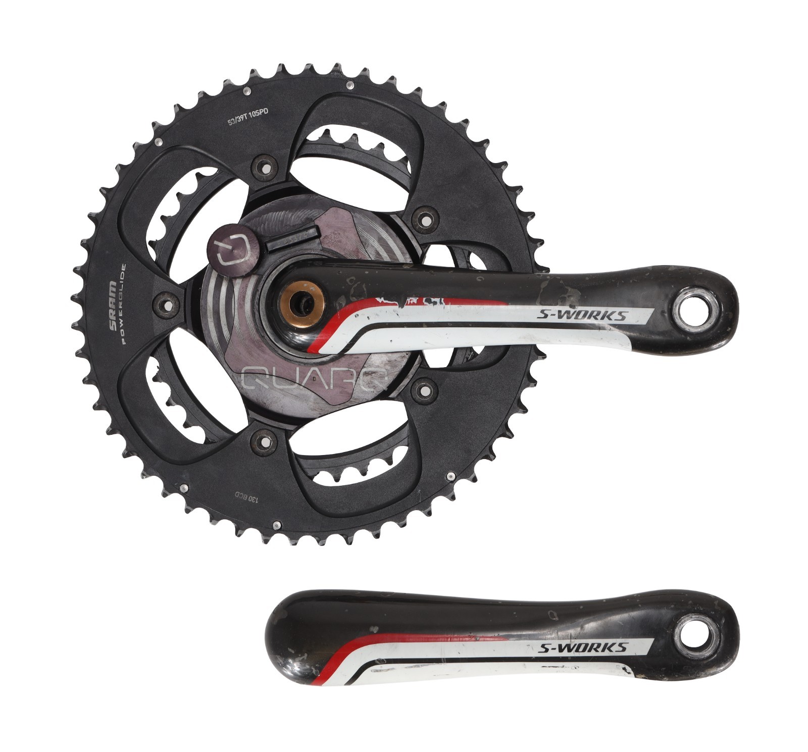 Specialized S-Works 2x 10 Carbon Road Bike Crankset 170mm 53/39T QUARQ Power