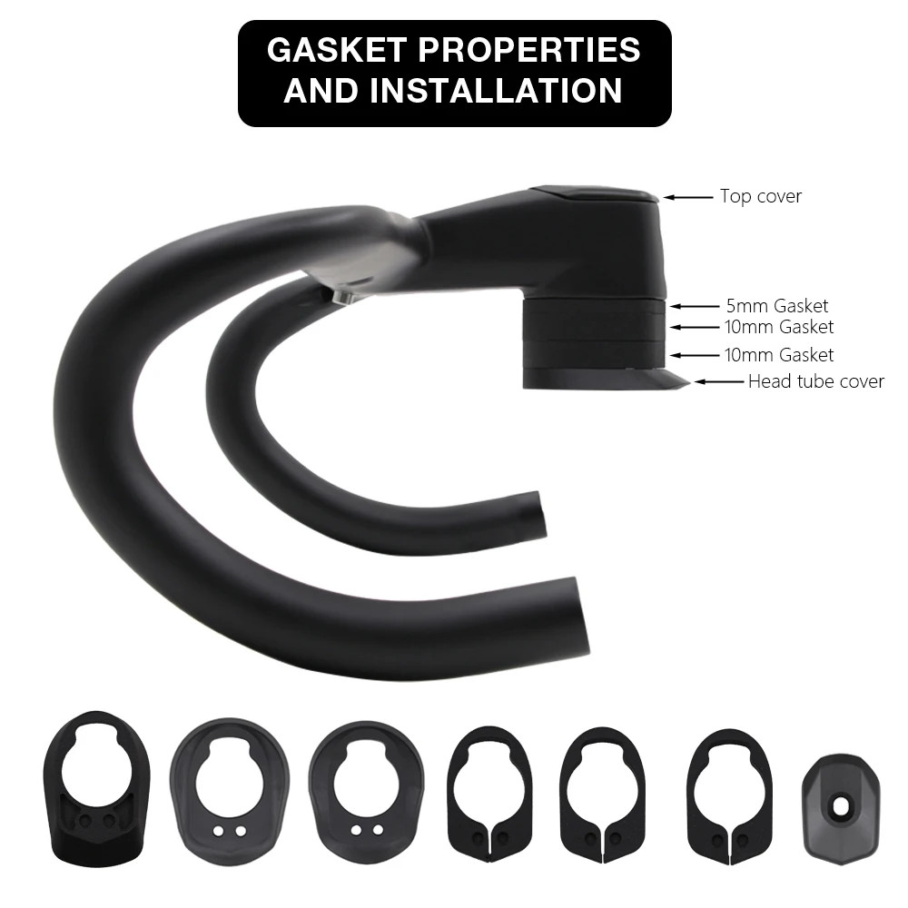 Aero Integrated Carbon Road Bicycle Handlebar 370 -430mm for V5rs/V4rs/C68 Frame
