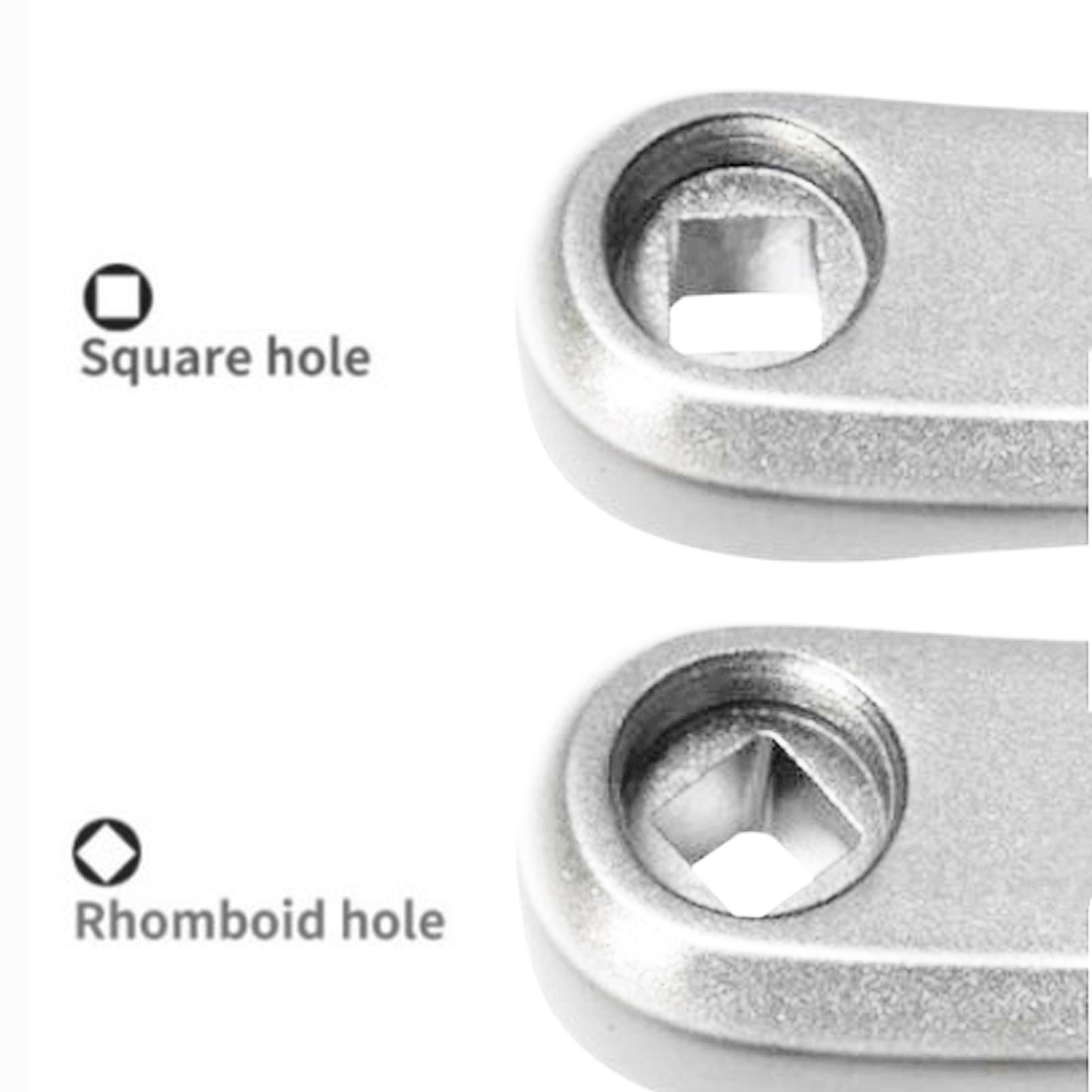 170mm Bike Aluminum Alloy Left Single Chain Crank Arm (Silver Rhombic Hole)