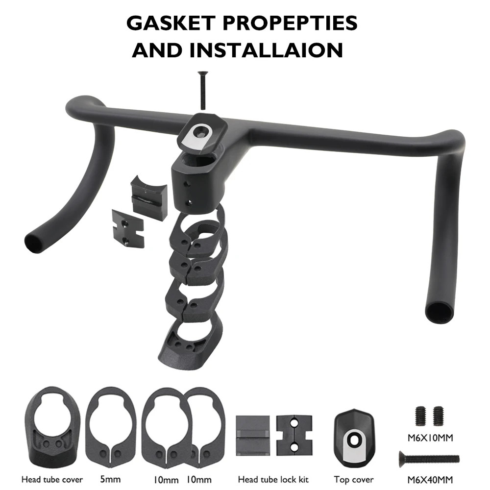 Carbon Grave Integrated Road Handlebar for C68/V5Rs/V4Rs 370-430mm with Mount