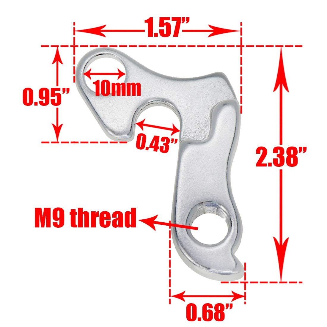 AUTUT 2 Pcs Universal Derailleur Hanger for Cyclocross, Mountain, Road BD-1