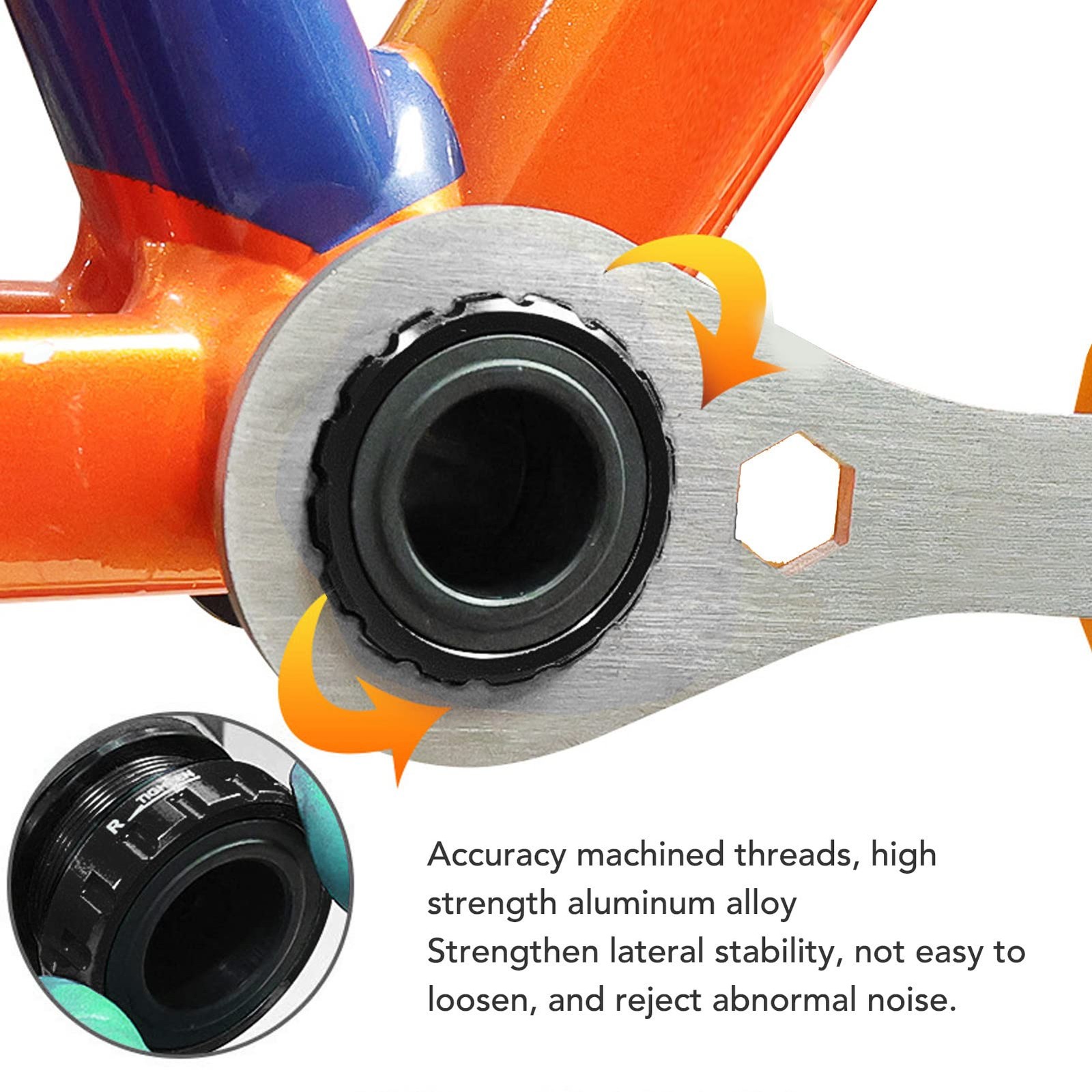 Bottom Bracket Black BB91 68/73mm Twisting Threaded Bike Bottom Bracket MTB S…
