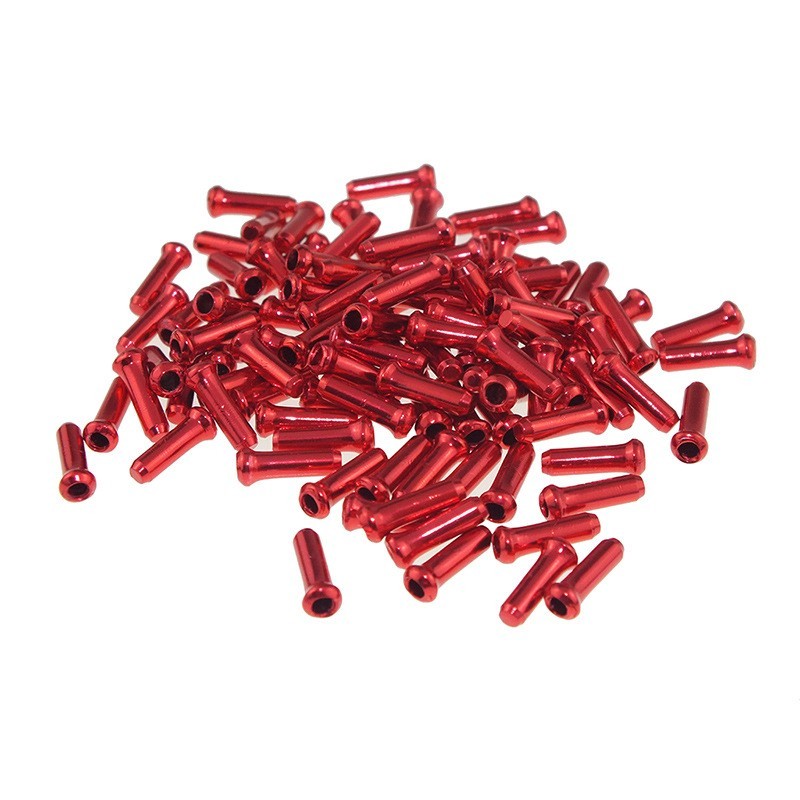 1.1cm*0.3cm Cable End Cap 100PCS Shift Brake Gear Tip Ferrules Aluminum Parts