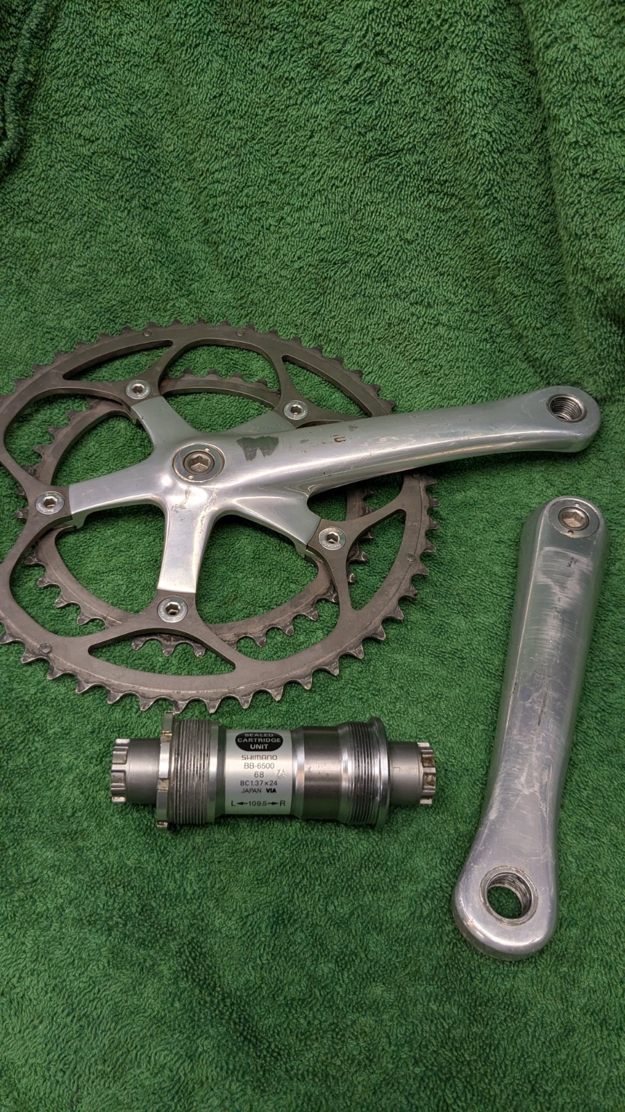 Shimano Dura-Ace 170mm Crankset Road Double FC-7701 53/39 W Octalink BB6500