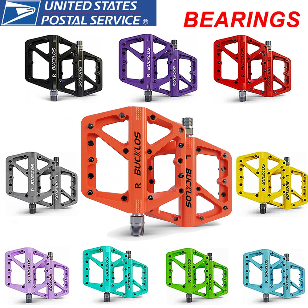 Fit ROCKBROS MTB Road Bike Nylon Pedals Lightweight Widen 9/16″ DU Bearing Pedal