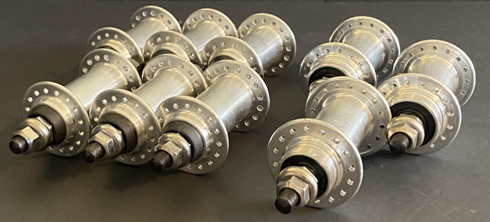 NOS Front 100mm & Rear Threaded 110mm 32H Bicycle Hubs Unbranded LOT
