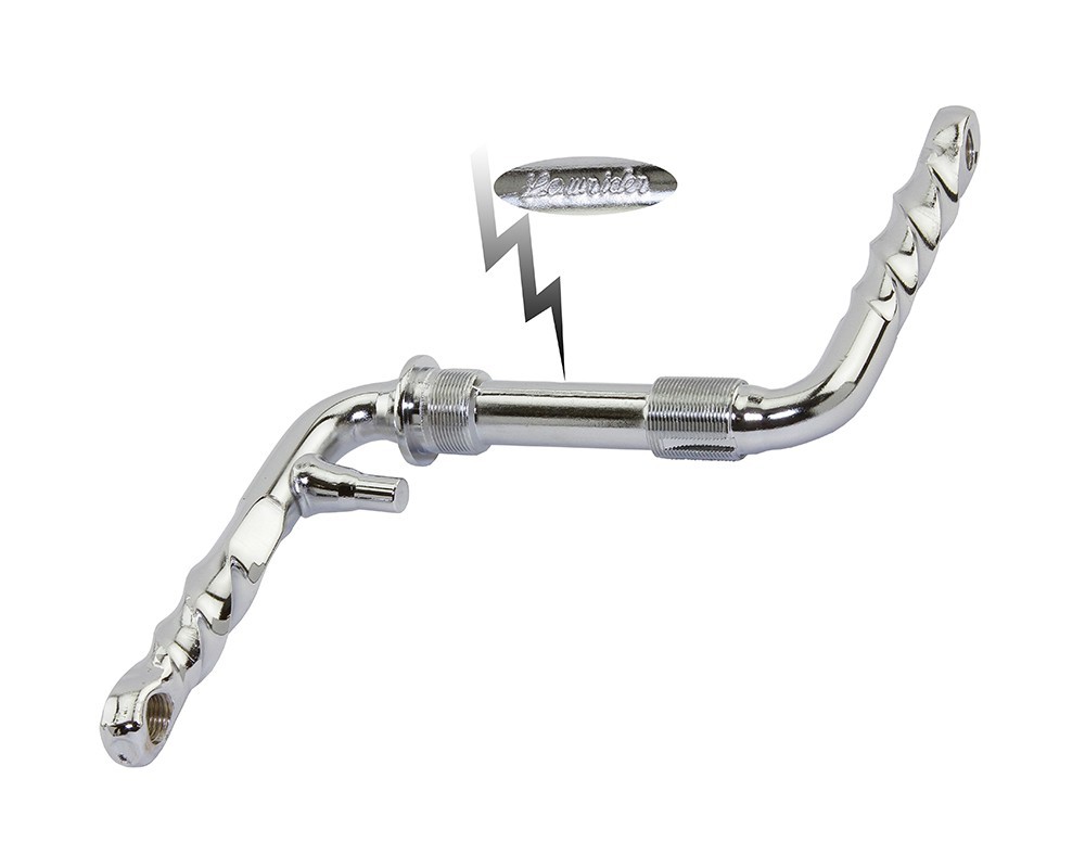 Vintage Lowrirder 1 One Piece Twisted Crank Arm Cruiser Bike 4.5 Inch Chrome