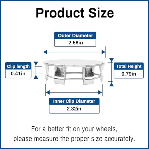 65mm 2.56in Wheel Center Caps for Ford F150 Mustang Focus 2001-2014 Wheel