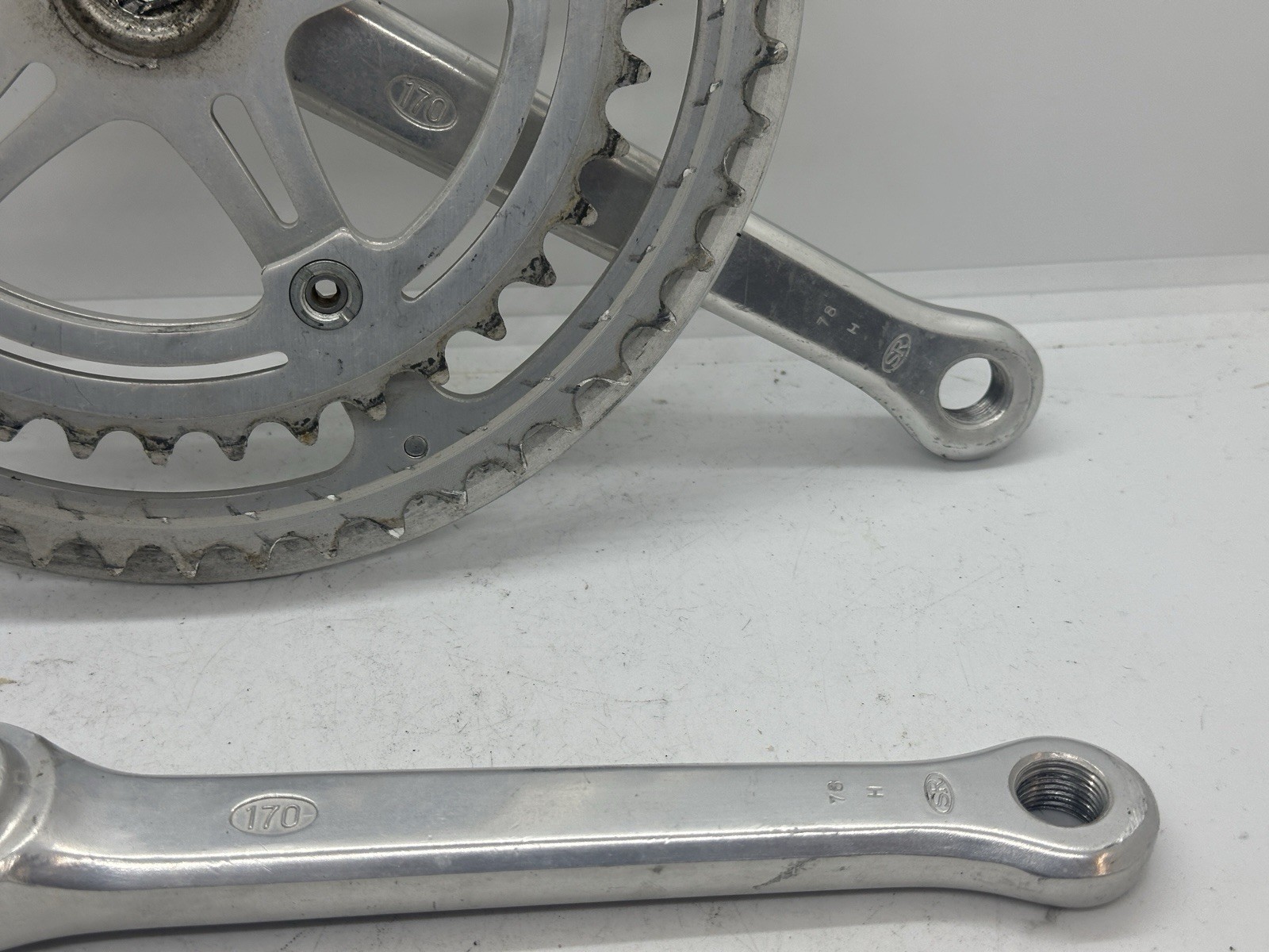 Vintage Motobecane SR Crankset 170mm 52/40T Square Taper Road Bike Japan