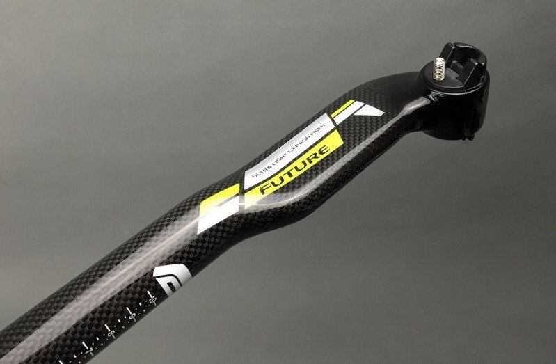 Full Carbon Bicycle Saddle Seat post Seatpost Blade Backsweep 25° MTB Road Bike