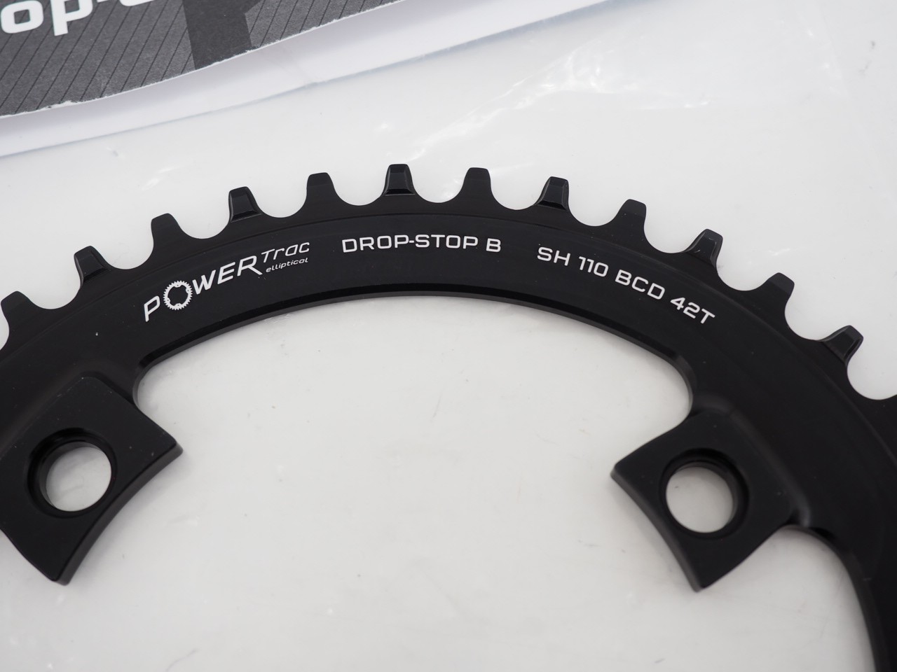 New! Wolf Tooth Drop-Stop Oval 42T 110 BCD Gravel / CX / Road Chainring Black