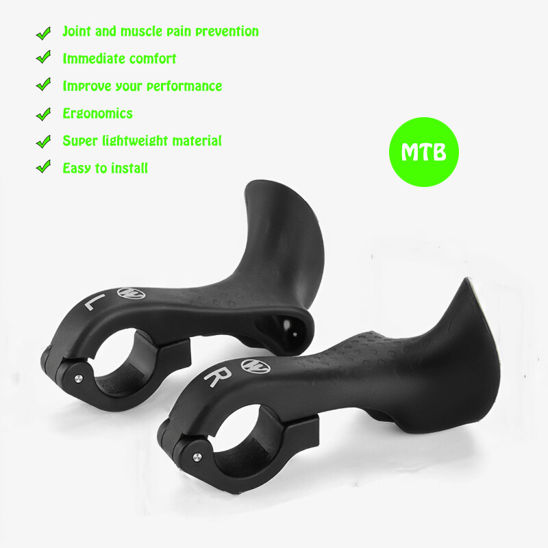 MTB Inner Bar Ends Mini Ergonomic Handlebar Ends for Mountain Bike 22.2mm