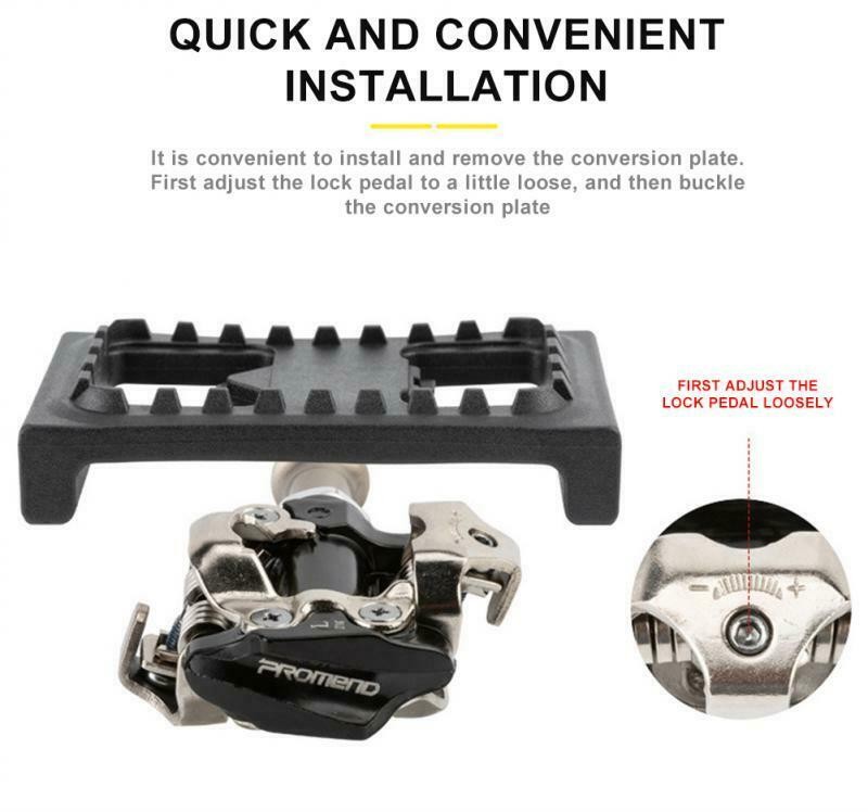 Promend Bicycle Clipless Platform Adapter Pedal Convert for Shimano SPD MTB Bike