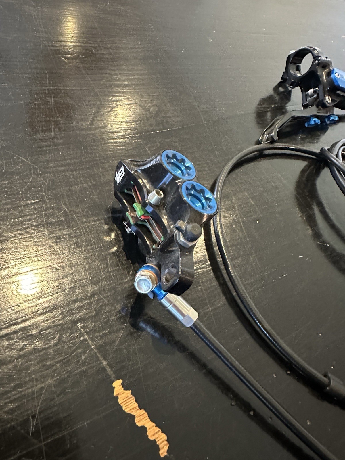 Hope Tech 4 Hydraulic Disc Brake Set Front & Rear w/ Calipers Black/Blue (2pc)