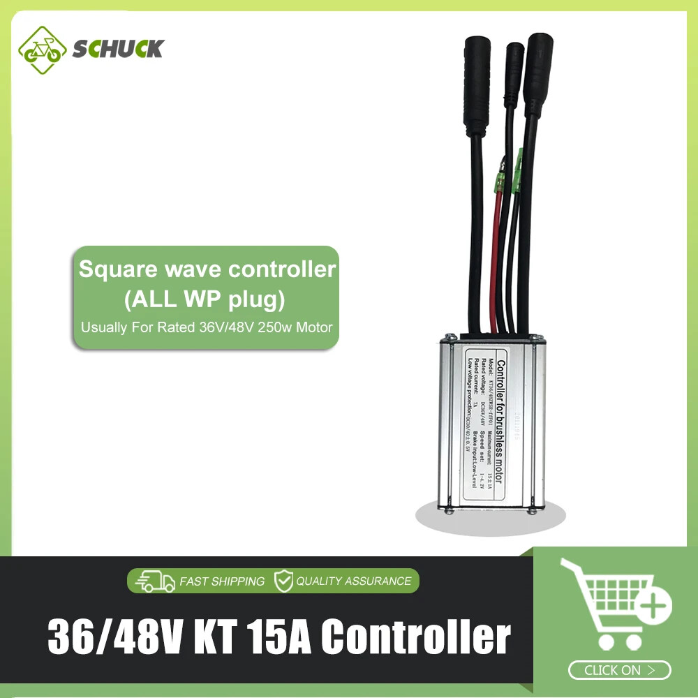 Ebike Controller 15A -50A Square Sine Wave Control System for 36V 48V 72V Motor