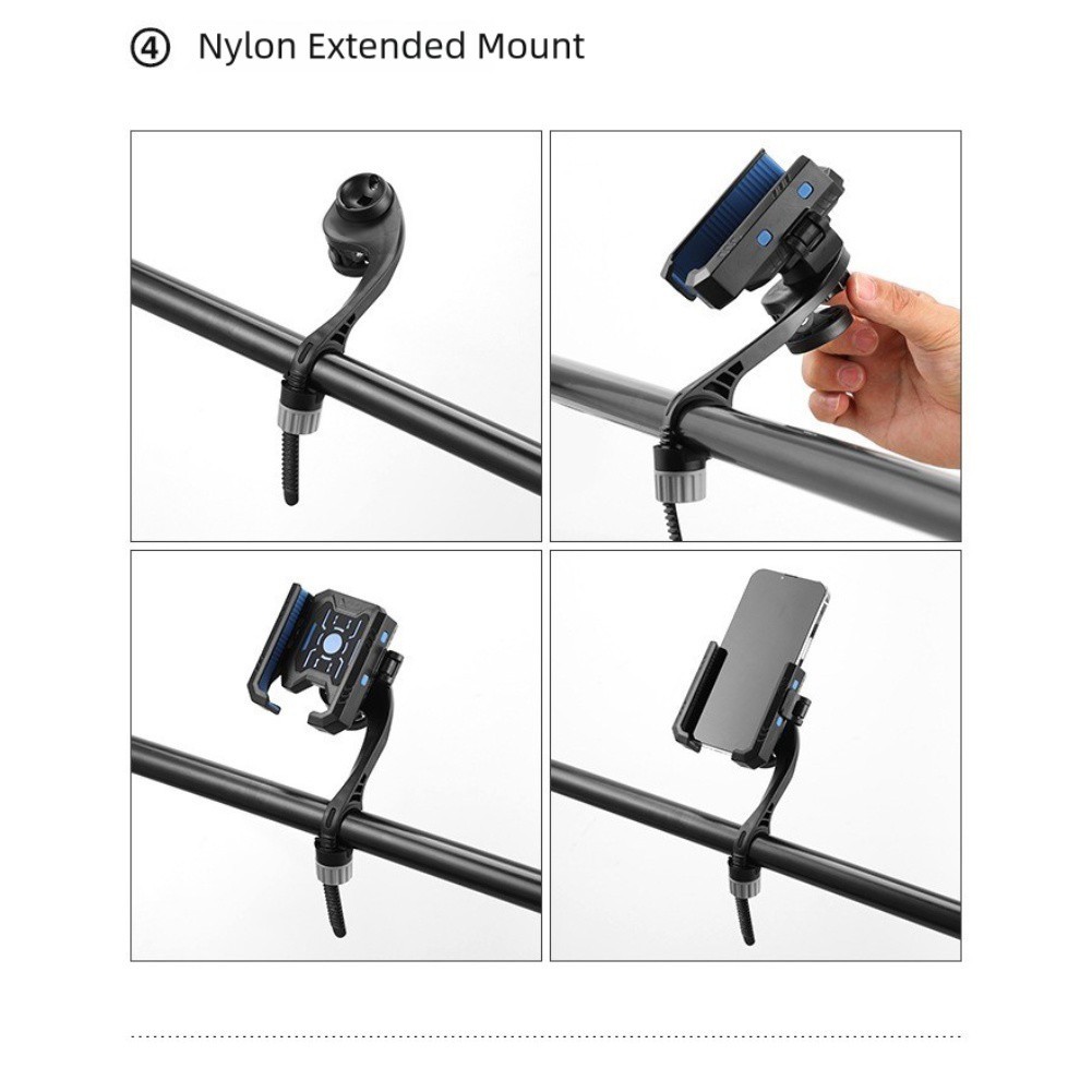 Motorcycle Mirror Mount Phone Holder Compatible with 47 to 72 Inch Devices