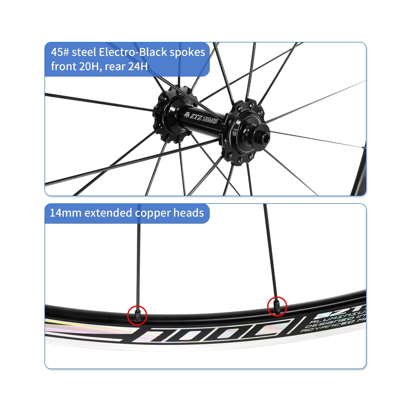ZTZ 700C Road Bike Wheelset, Ultralight Aluminum Alloy 30mm Road Bike Wheel, …