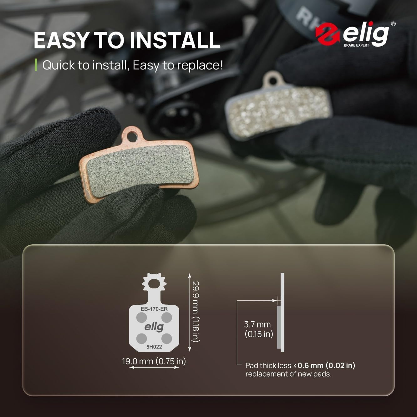 ELIG Bike Disc Brake Pads for Magura MT5 Estop, MT7 Pro, MT C5, MT Trail SL 4 Pi