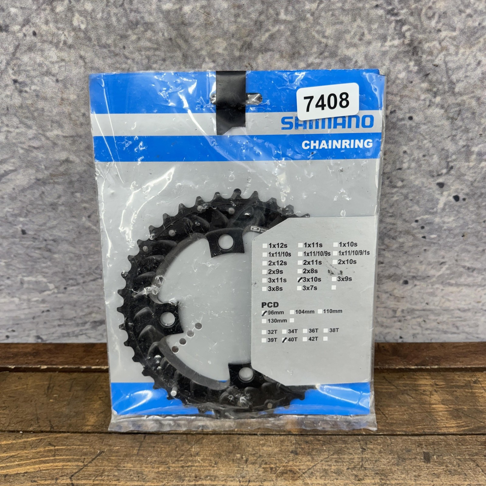 Shimano 40T Chainring 96 BCD 4-Arm SLX FC-M7000 3×10 MTB HG-X Black 10s