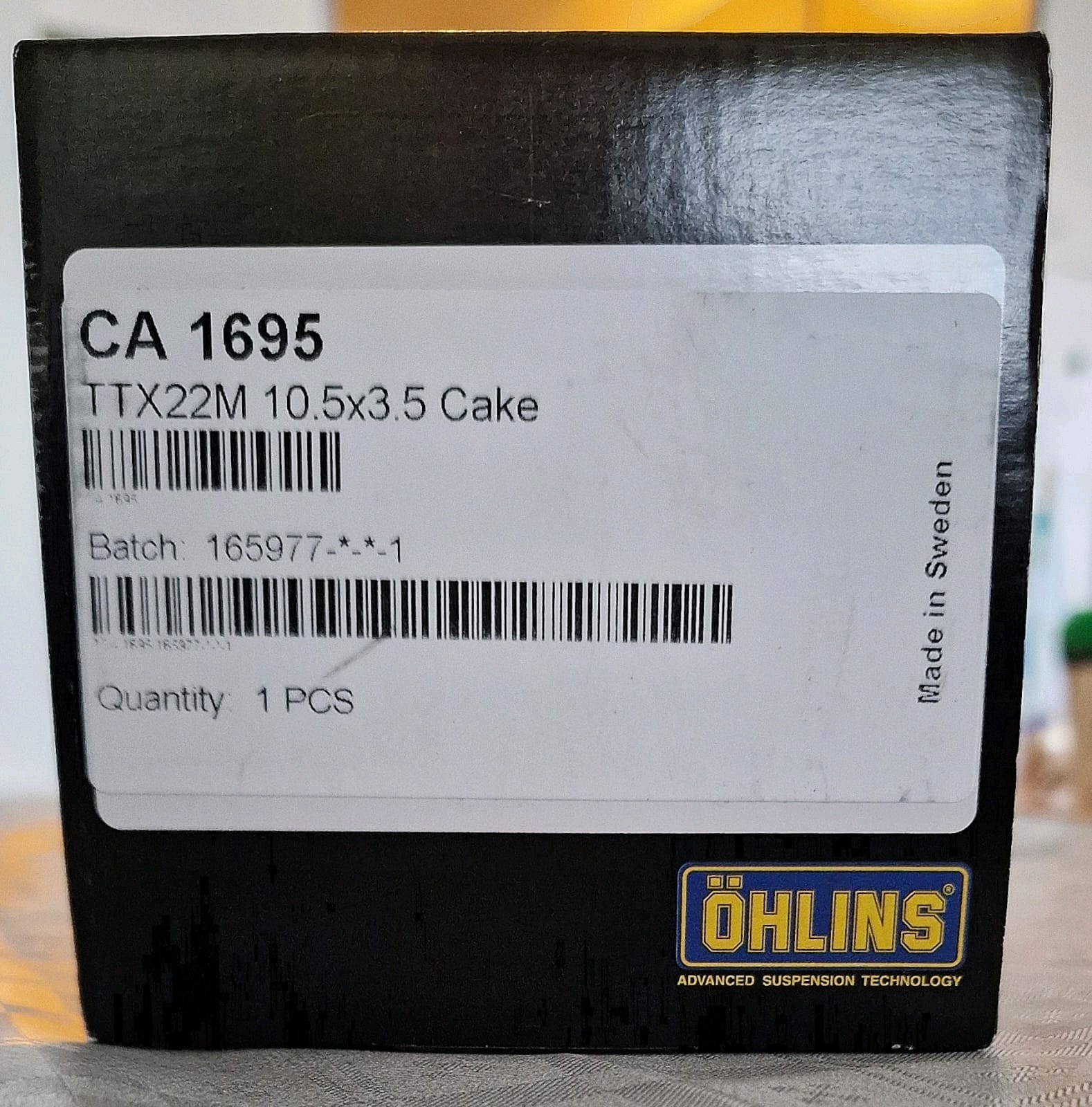 Ohlins TTX22M (267 x 89 mm) 10.5 x 3.5 inch Öhlins Measurement Drawing Attached