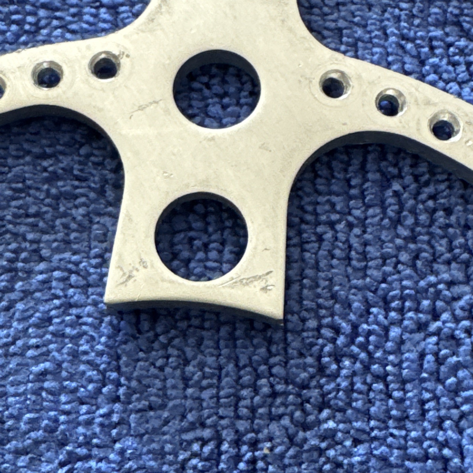 VNTG STRONGLIGHT 99 BIS DRILLIUM ALLOY CHAINRING 86 BCD X 54T SIL NEW W/O PKG