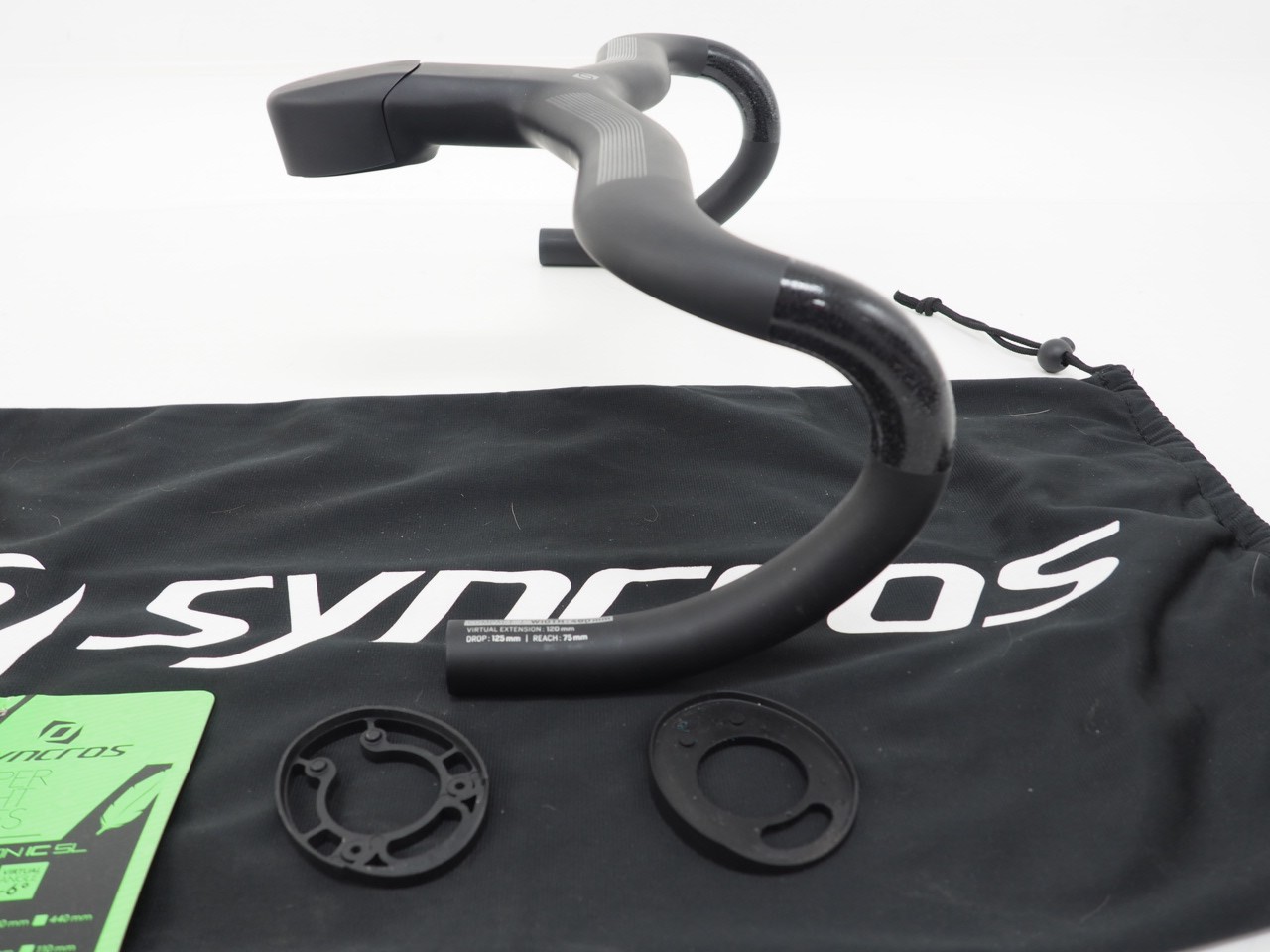 New! Syncros Creston IC SL Carbon Road Integrated Bar Stem 40cm x 120mm Black