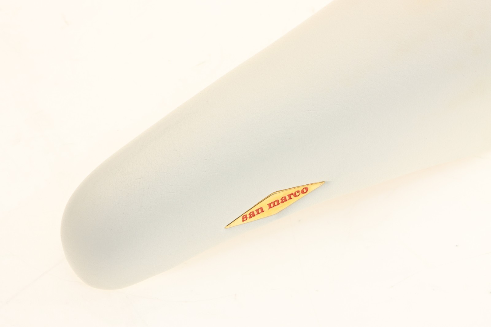 Sella San Marco Rolls White Leather Saddle Brass Steel NEW in Box NOS *Shelfwear