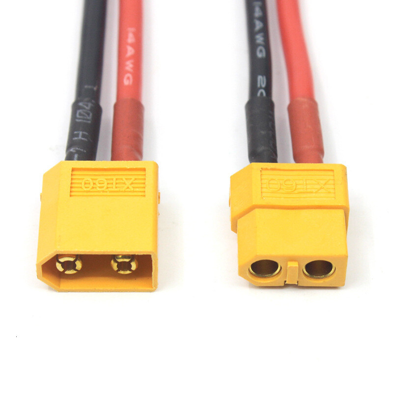 Ebike Battery XT60 Extension Cable Wiring 10cm Anderson Bullet T-port Plug 14AWG