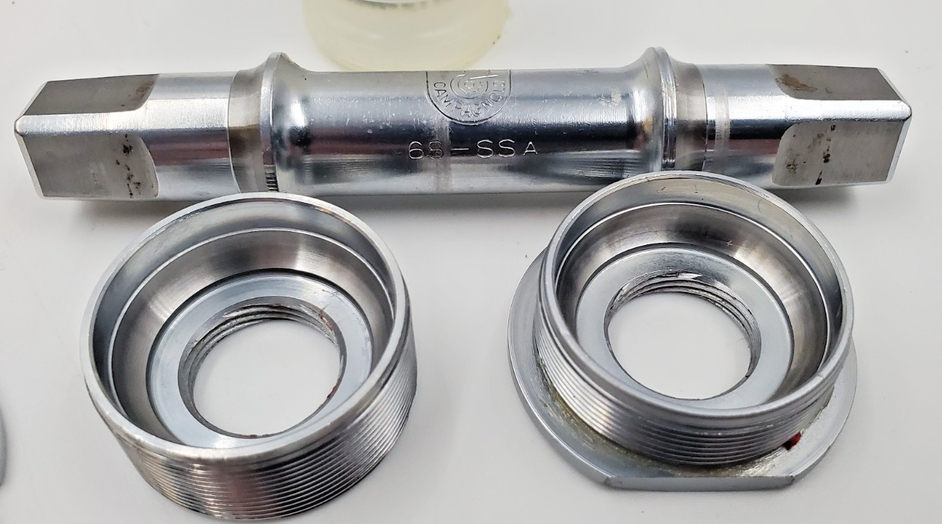 Vintage Campagnolo Croce D’Aune Bottom Bracket English 1.370 x 24 TPI 111mm Axle