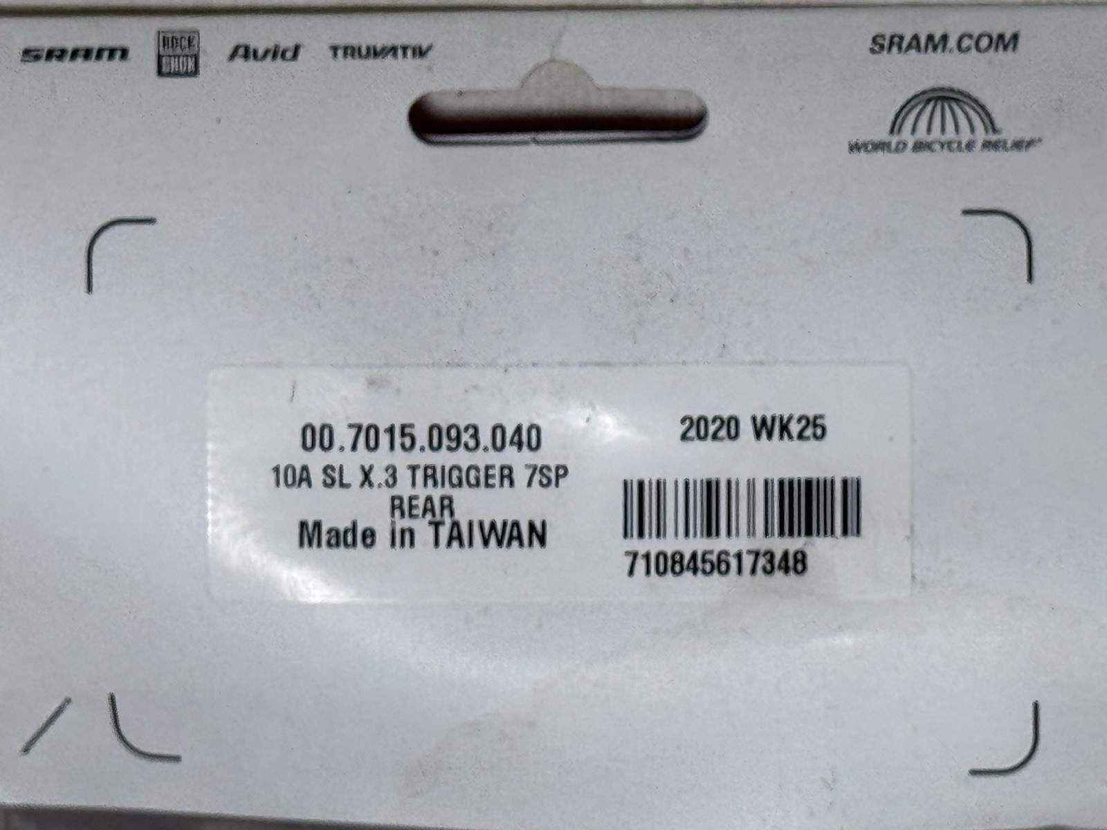SRAM X.3 Rear Trigger Shifter, 7-Speed, MTB, New OEM