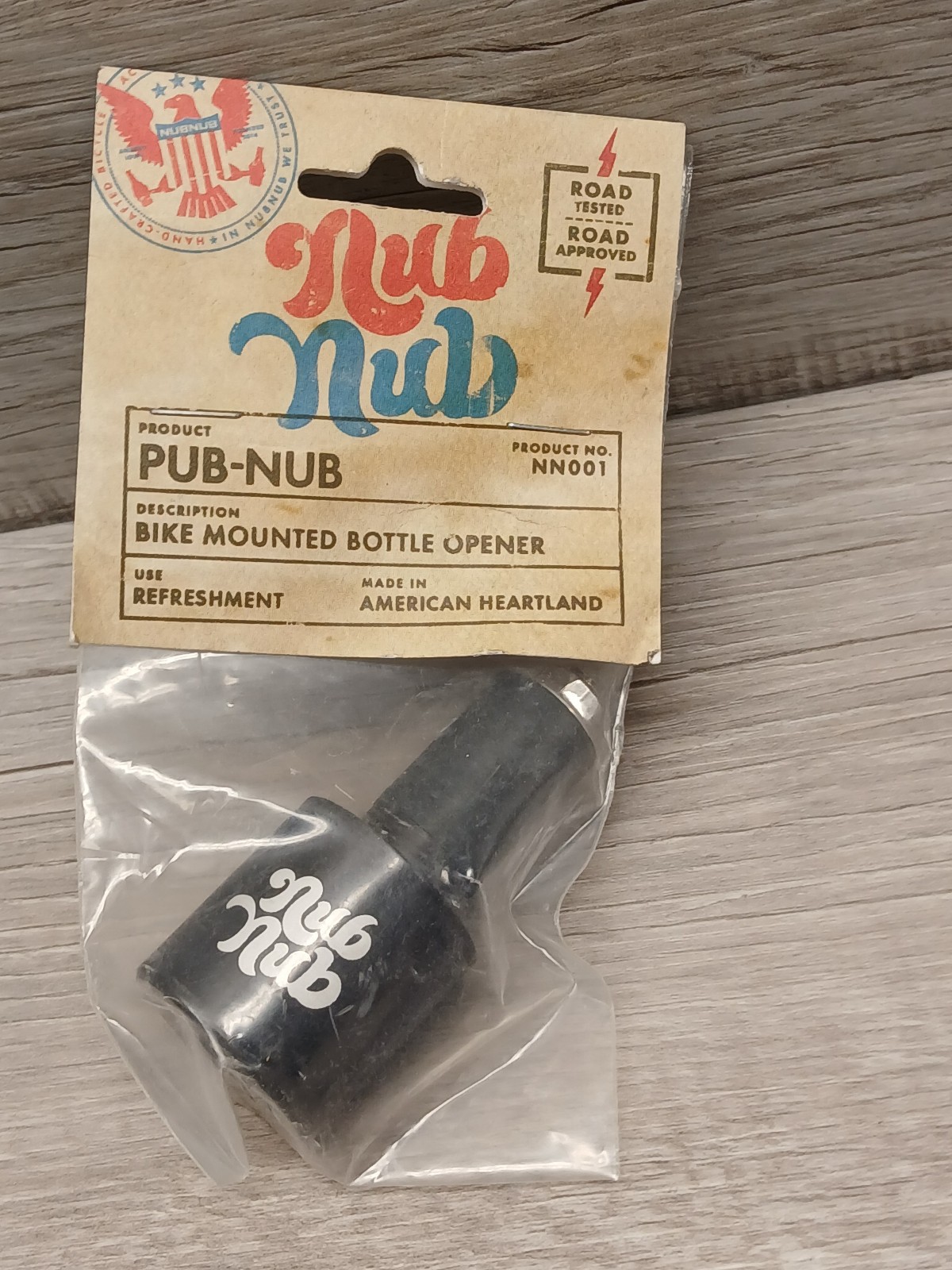 Vintage The Pub-Nub Handlebar Bar End Bottle Opener – Black