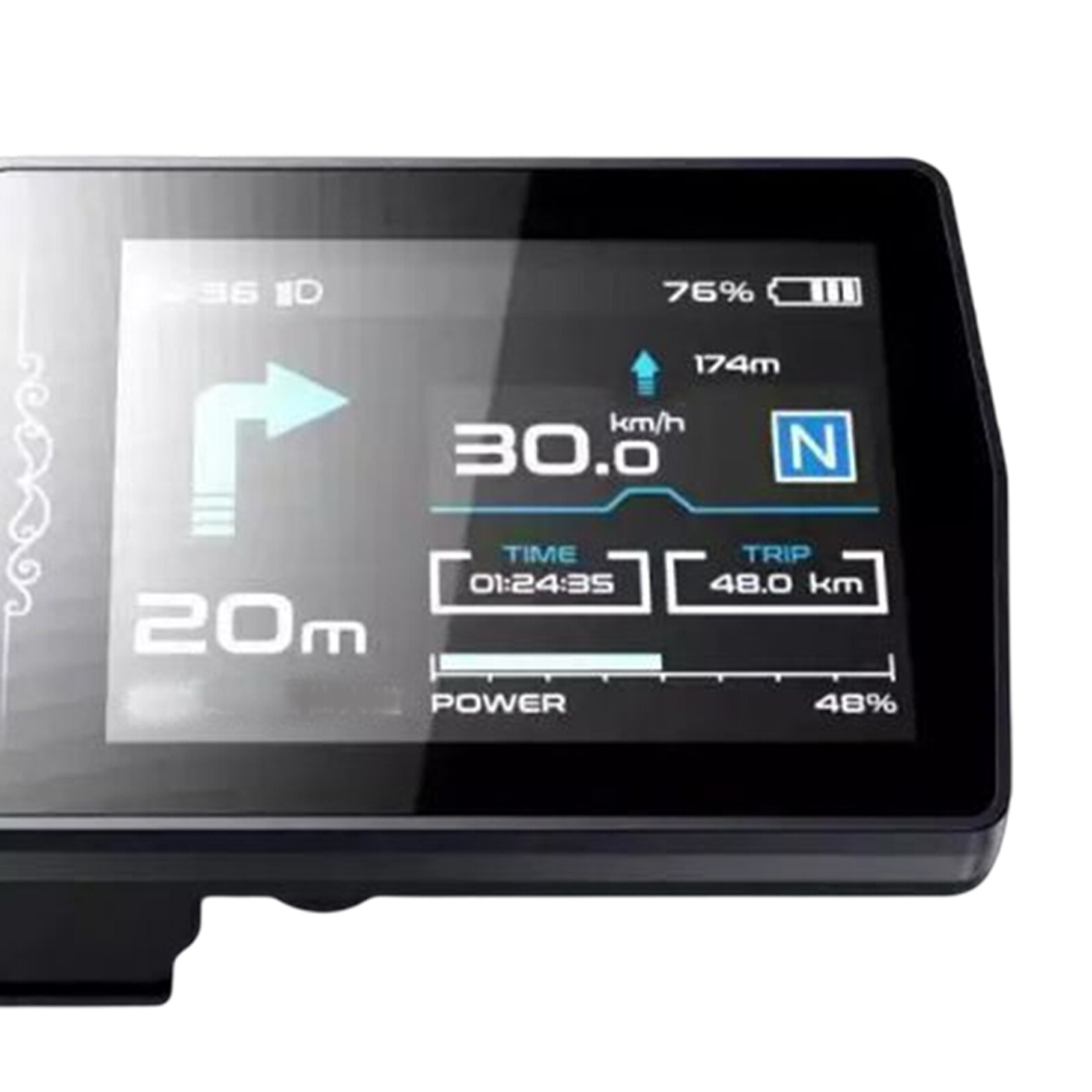 E-bike 36V 48V 52V Ebike IPS LCD Display NAVI Panel Control For BBS UART Bafang
