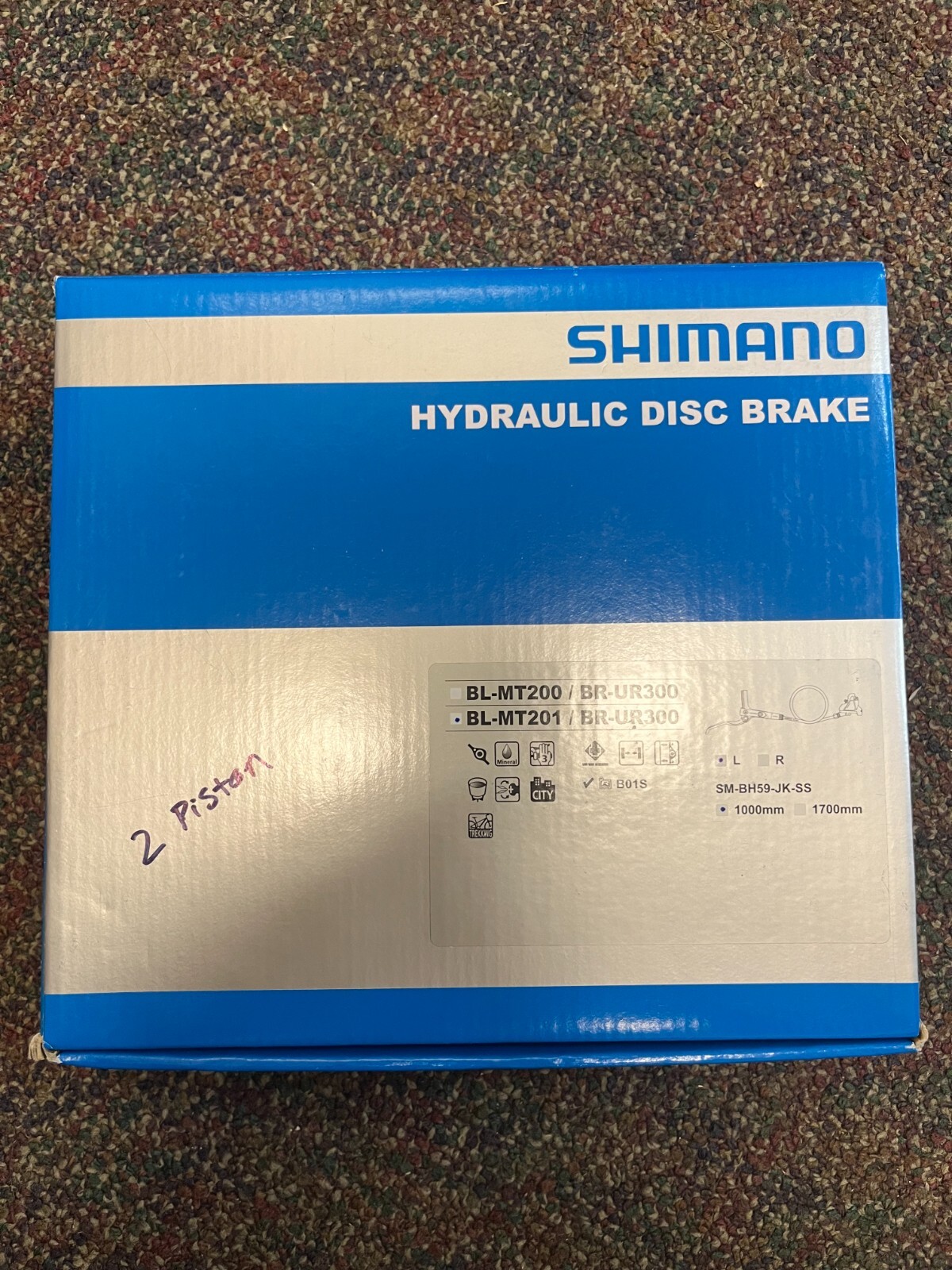 Shimano Altus Left 1000mm BL-MT201/BR-UR300 Disc Brake and Lever