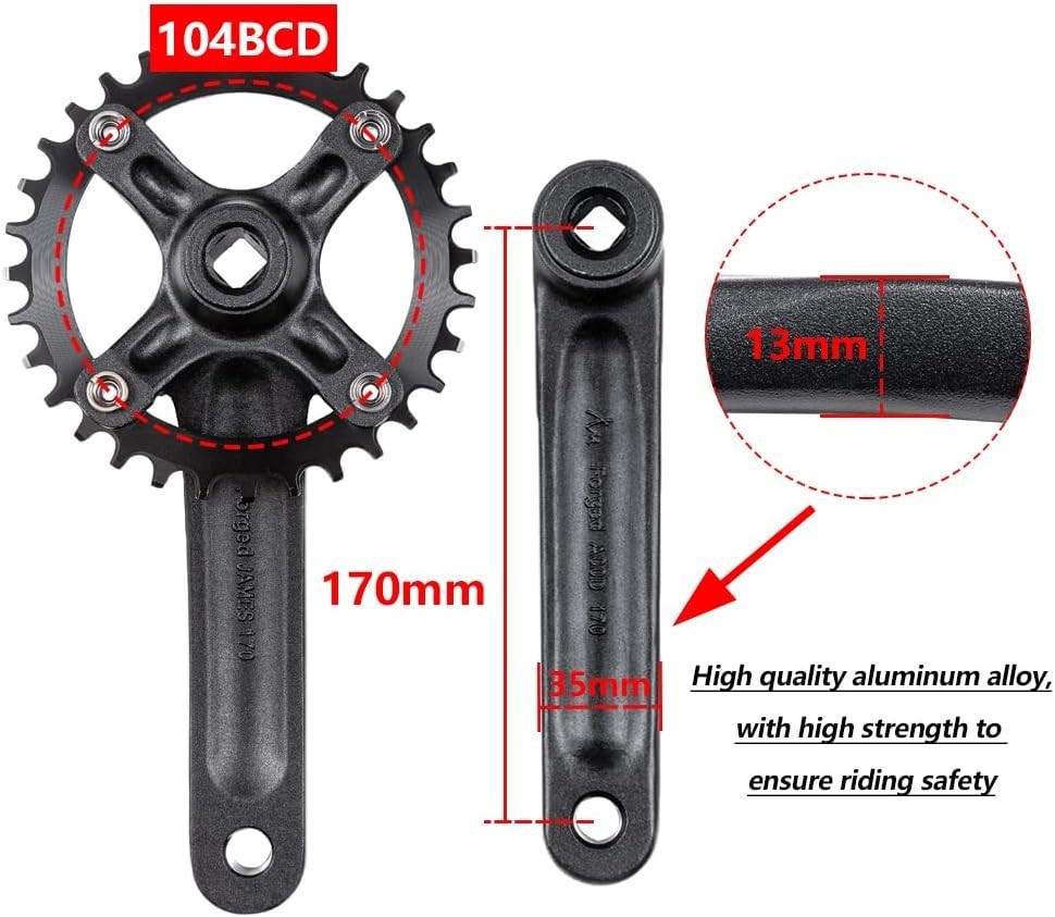 Lightweight 170mm Mountain Bike Crankset – Exceptional Durability and Style