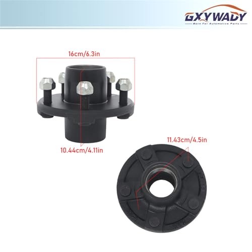 5 on 4.5 Inch Trailer Hub Kit and 1 Inch Square BT8 Spindle with Trailer