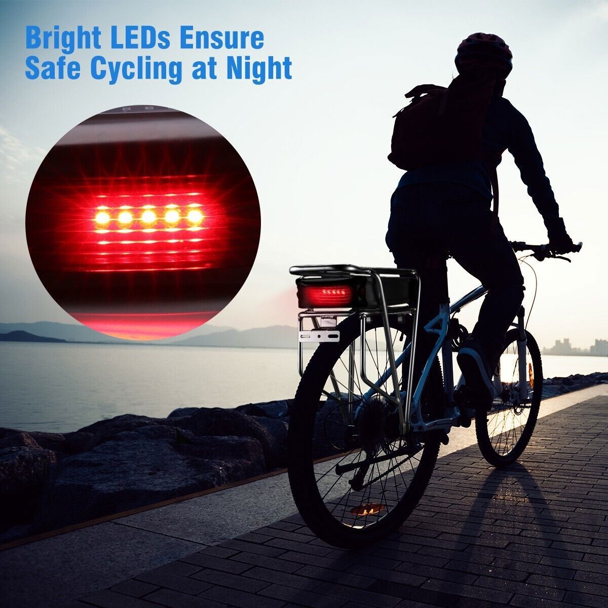36V 20Ah Rear Rack Lithium Battery for Electric Bicycle Battery Pack Replacement